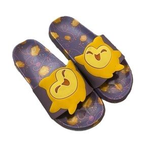 Disney Wish Star Slide On Sandals Sz 13/1 Purple Open Toe Kids Girls Shoes